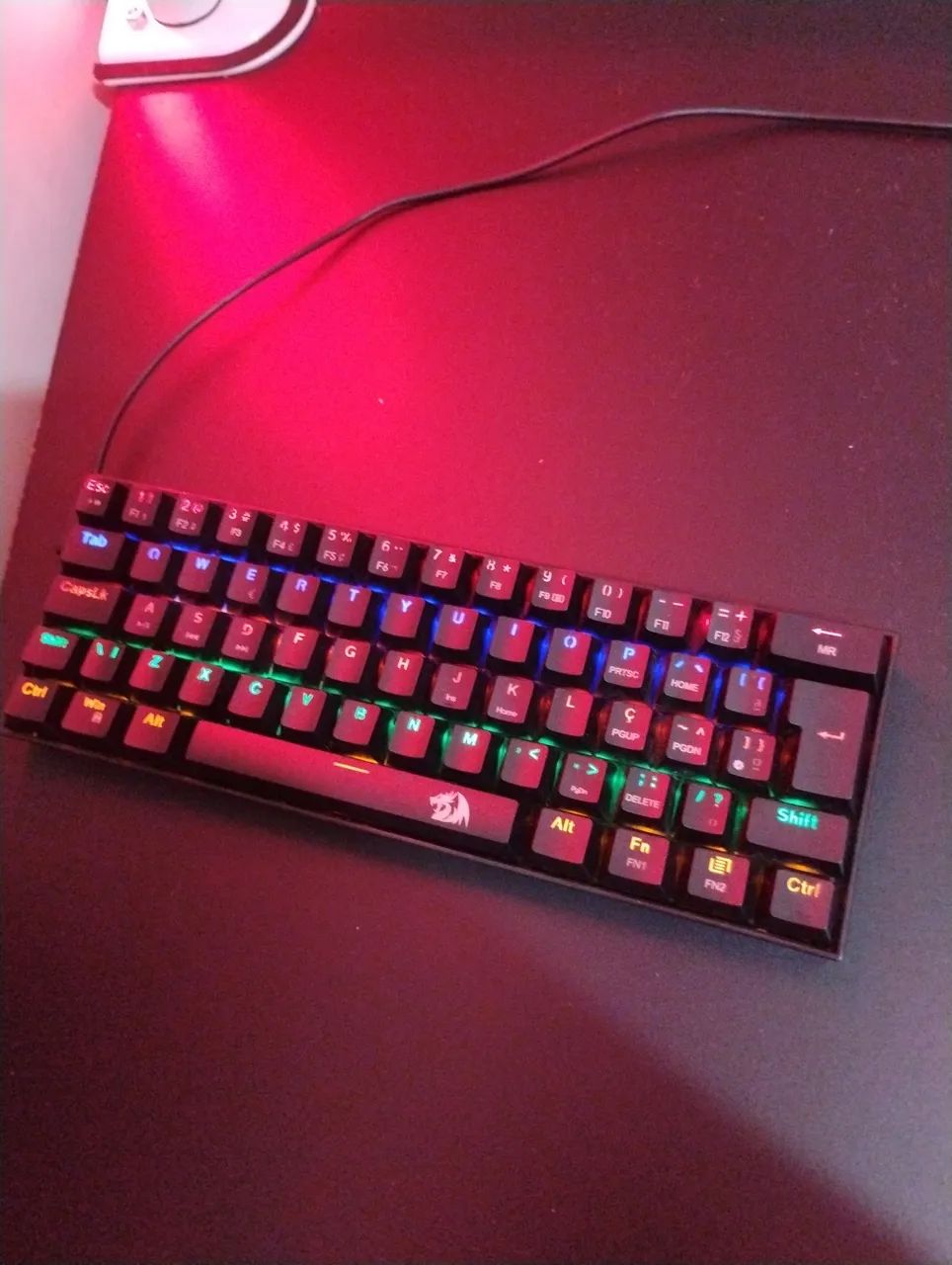 Teclado Mecanico Redragon Lakshmi, Rainbow, ABNT2, 60%  Switch Blue - Foto 2