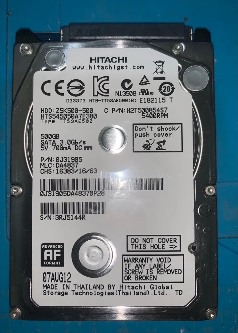 HD Hitachi 500GB SATA 3.0Gb/s