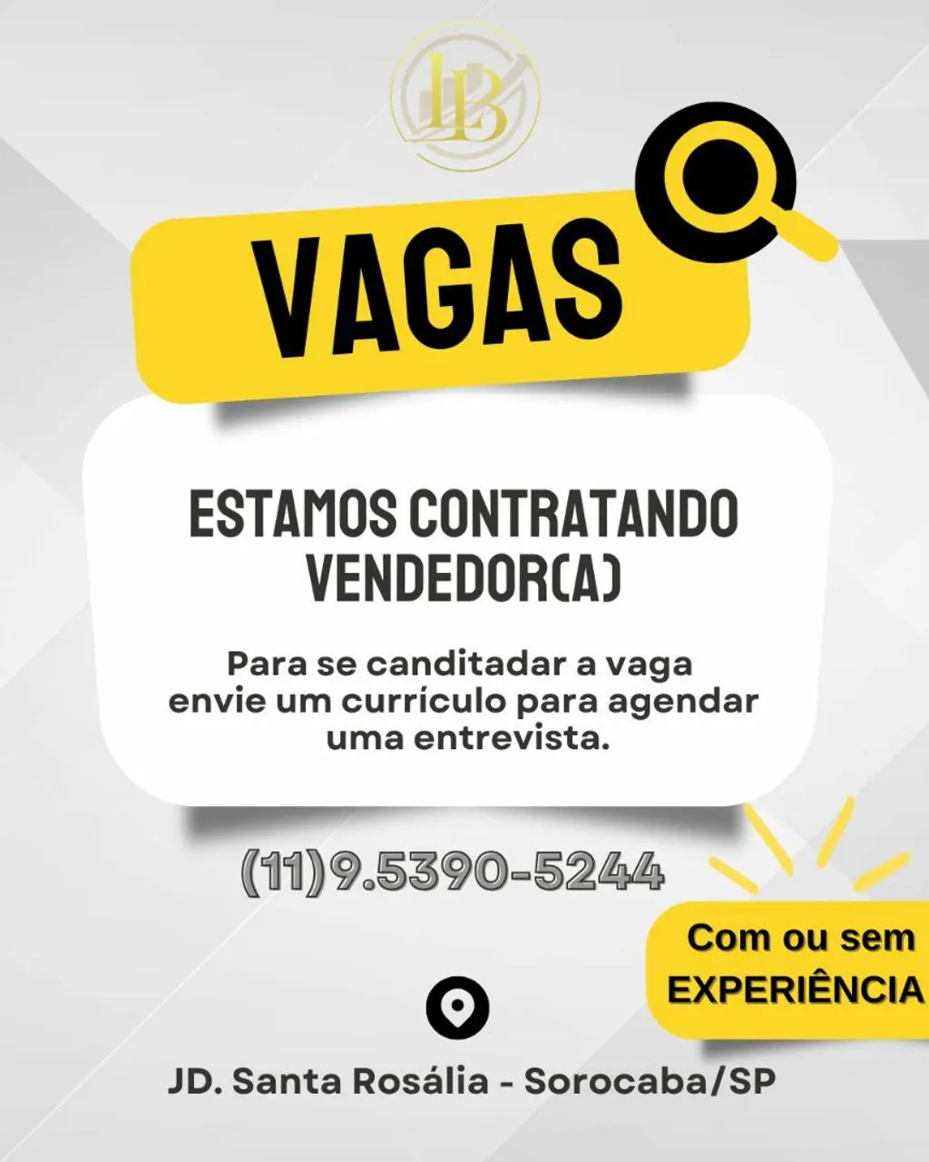 Vagas para vendedores