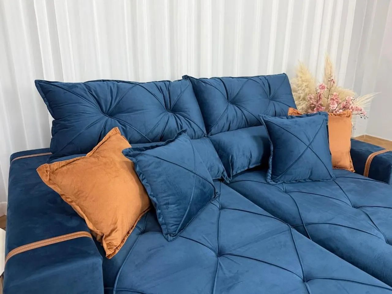 Sofá Retrátil e Reclinável Pelno 2.10m - Entrega Rápida  - Foto 3