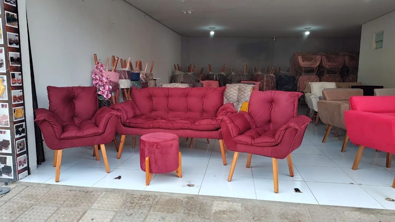 Conjunto de namoradeira Azul Marinho - 2 peças - Foto 5