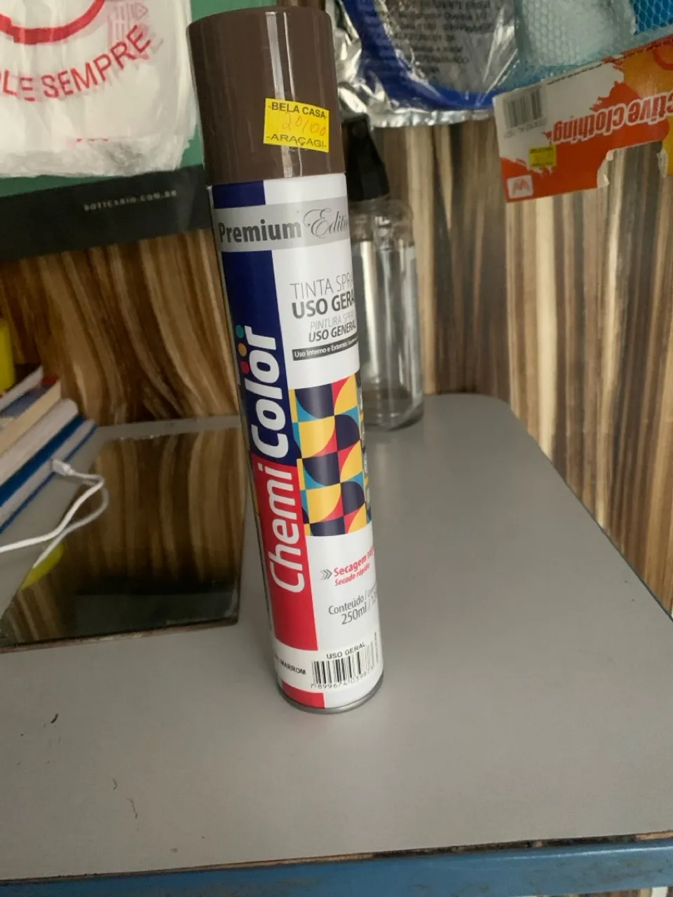 Tinta Spray Uso Geral Chemi Color Marrom 250ml