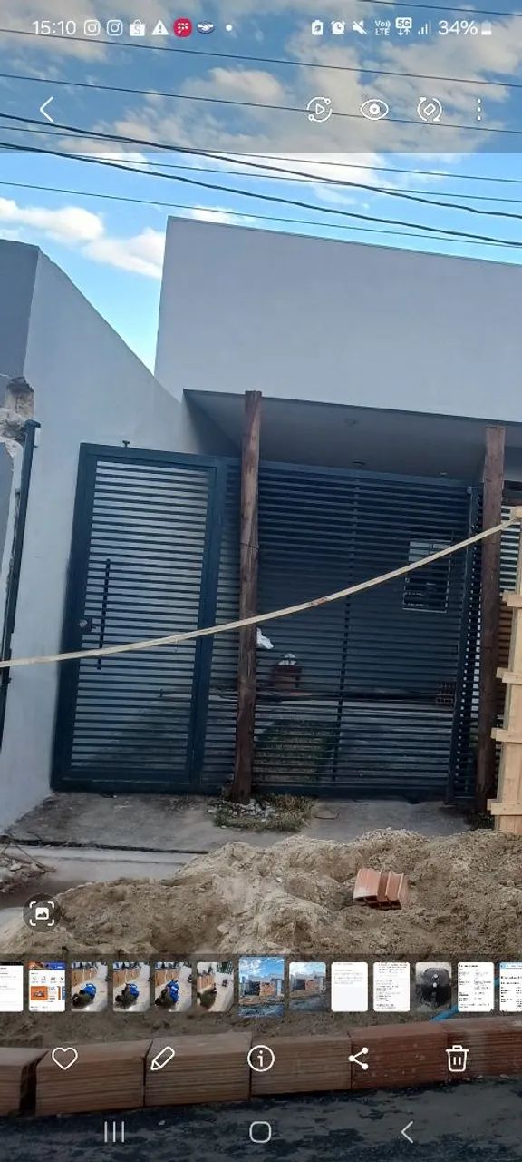 Portão garagem e social, mais grade. 