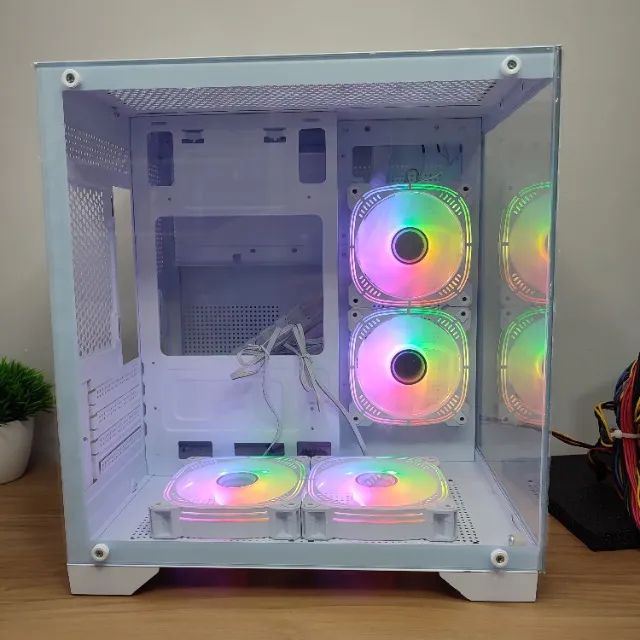 Gabinete Gamer Aquário Hayom com 4 Fans Branco - Foto 2