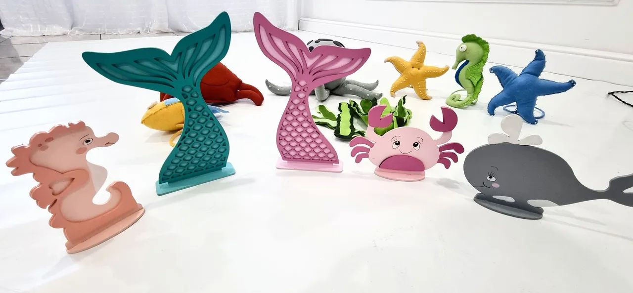Kit Decoração Fundo do Mar em MDF - Foto 3