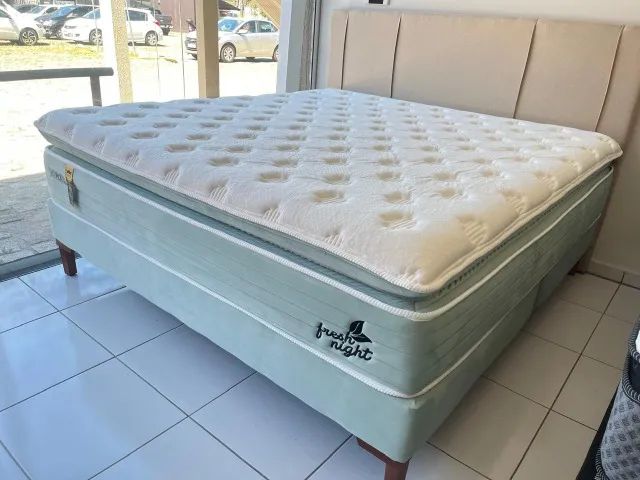 Cama Box King Size Nova Molas Ensacadas D33 Alto Conforto Marca Hellen Pronta Entrega! - Foto 4