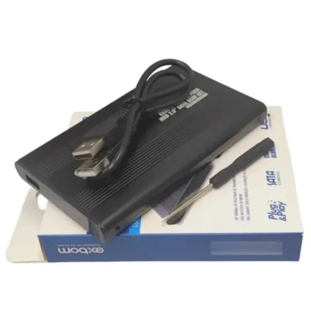 Case Para Hd E Sdd Para Notebook Usb 2.0 Externo Cor Preto