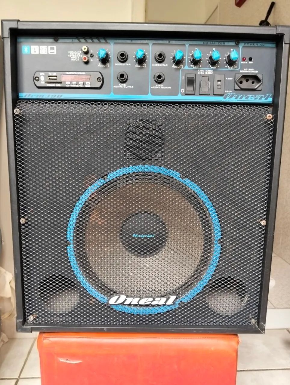 Vendo caixa amplificada 80w Oneal Bluetooth FM, USB  - Foto 2