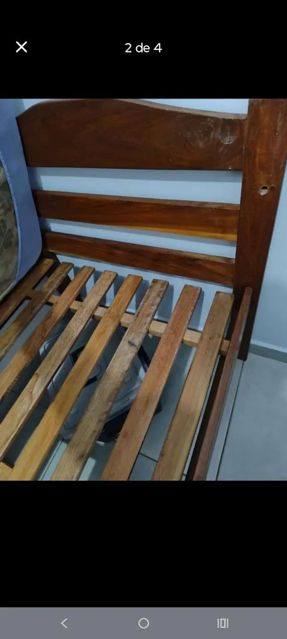 Cama de madeira resistente  - Foto 3