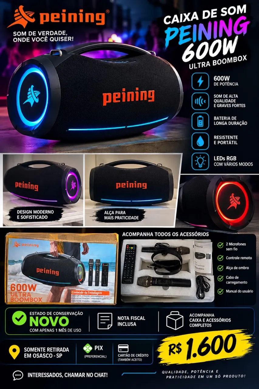 Caixa de som Peining S121 