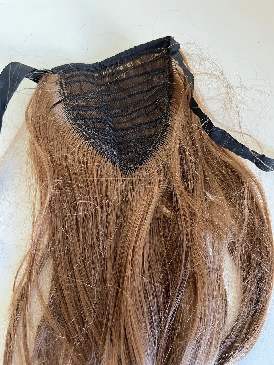 Aplique extensão cabelo 45cm loiro castanho  - Foto 4