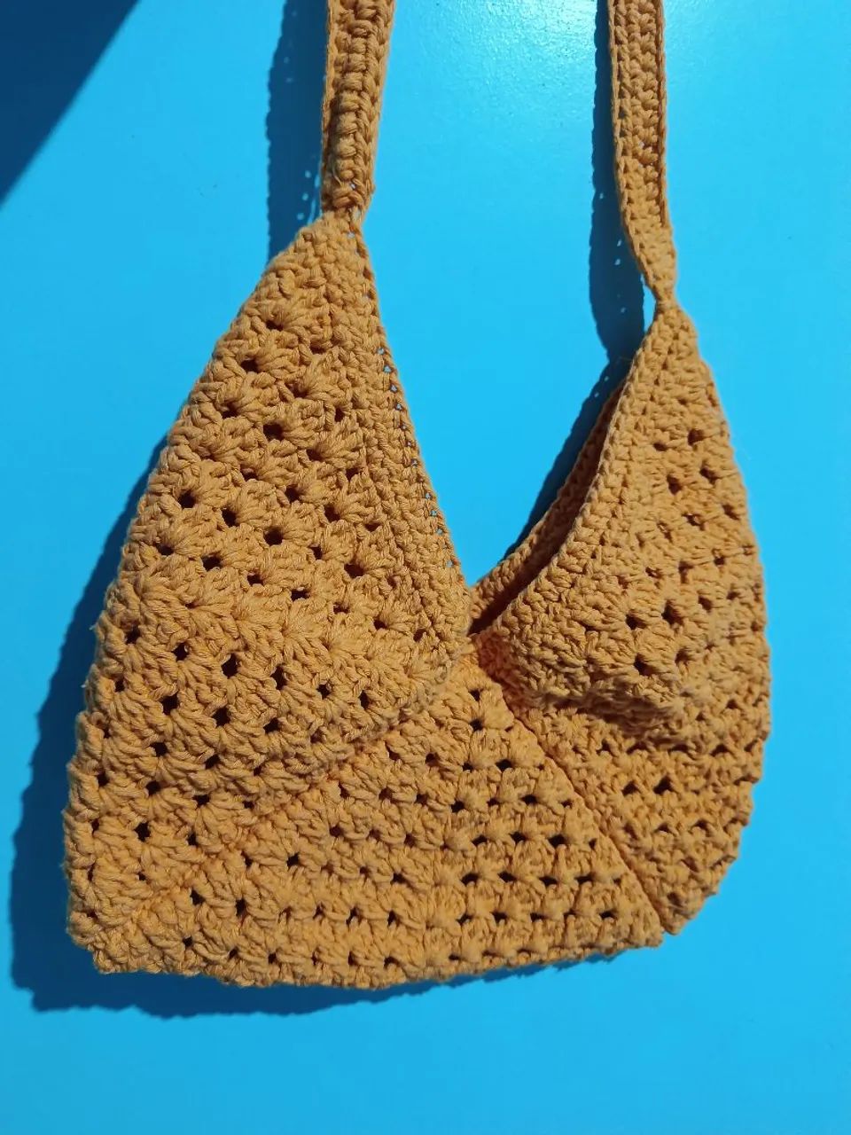 Bolsa de Crochê Amarela  - Foto 2