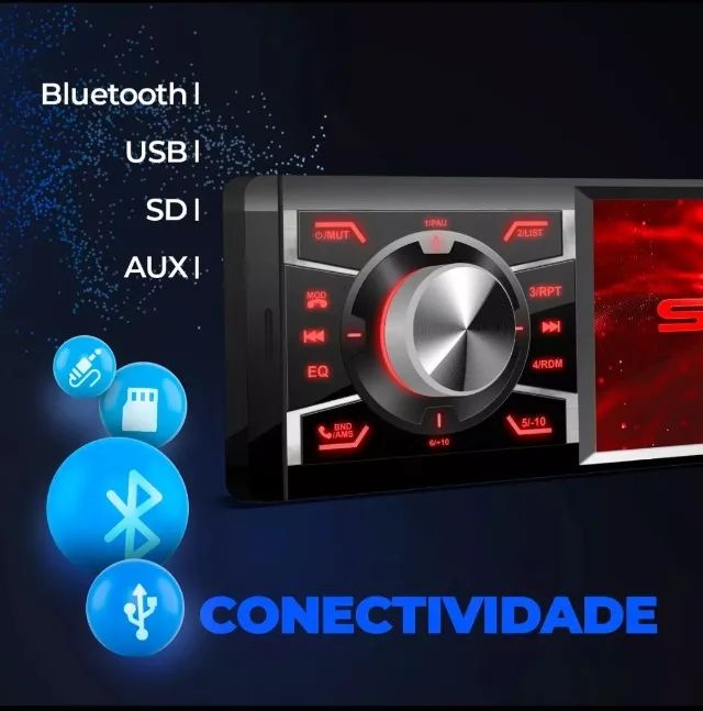 MP5 1 DIN 4" E-TECH TELA 4 POLEGADAS COM CÂMERA DE RÉ - Foto 4
