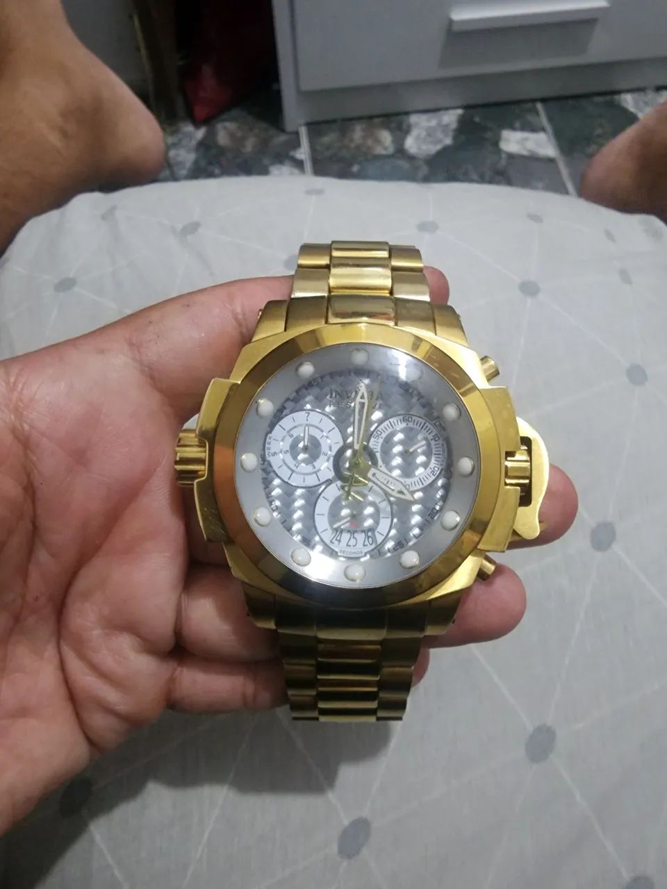 Relogio invicta lindo original 2 em 1 fundo abre e fecha