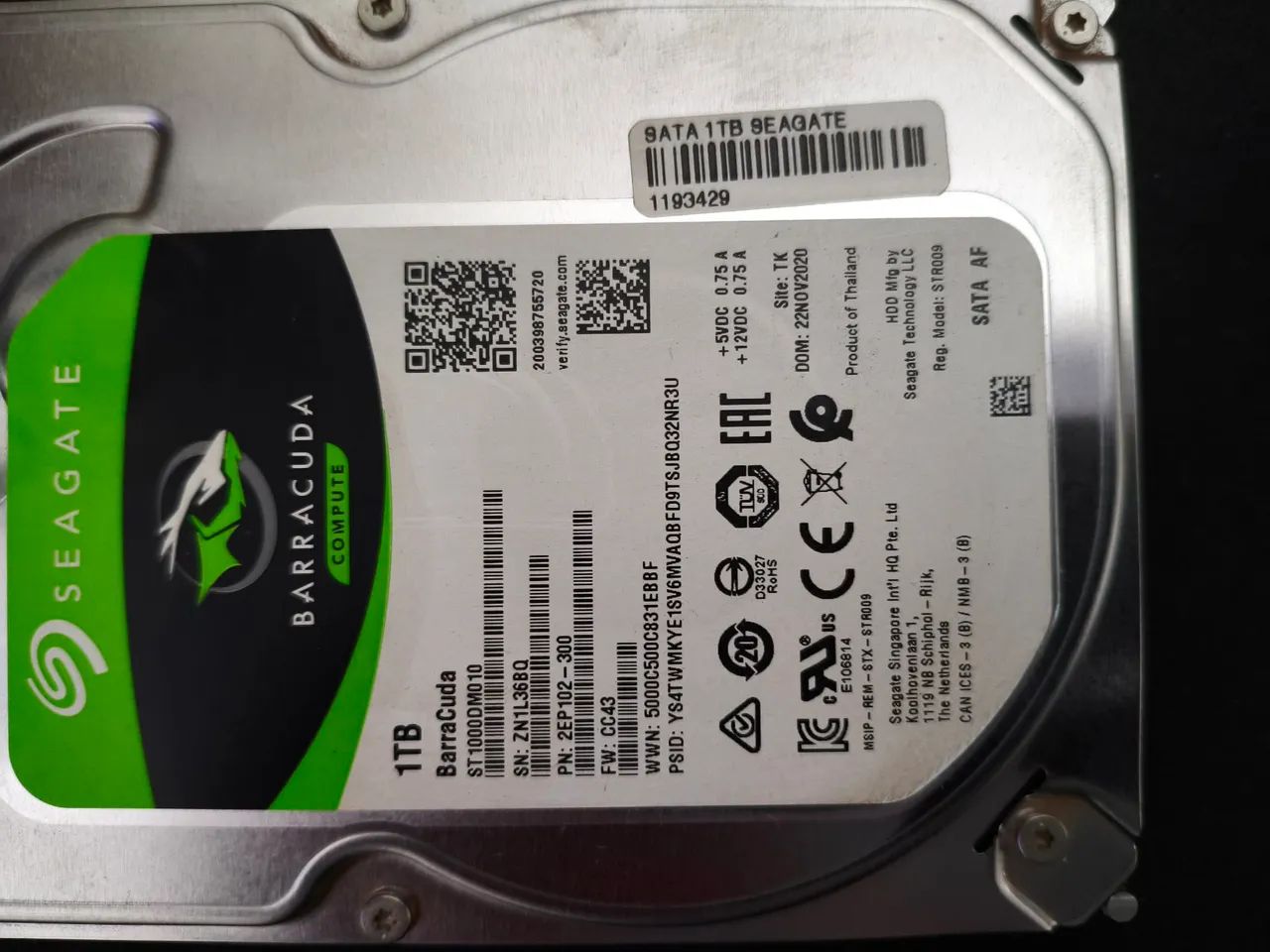 HD Seagate 1tb 3,5' (Desktop)