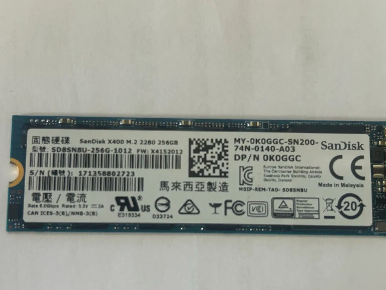 HD M.2 scan disk 256g