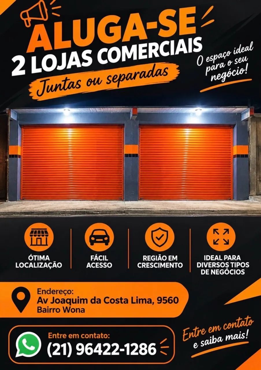 ALUGA-SE DUAS LOJAS (juntas ou separadas) 