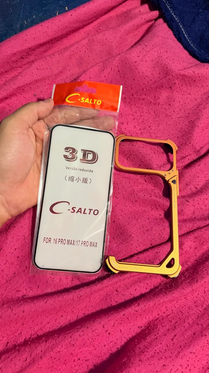 Capa iphone 17 pro max de metal e película cerâmica  - Foto 5
