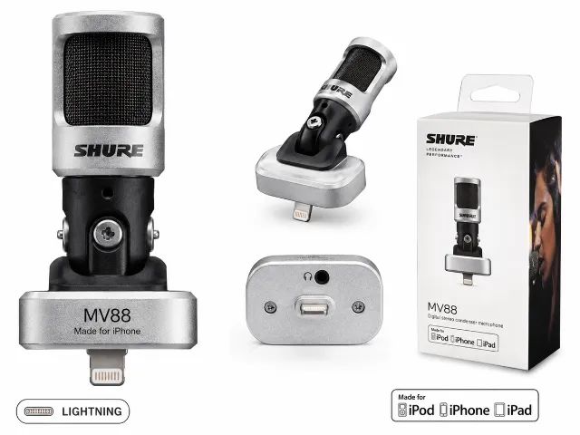microfone shure mv88 lightning