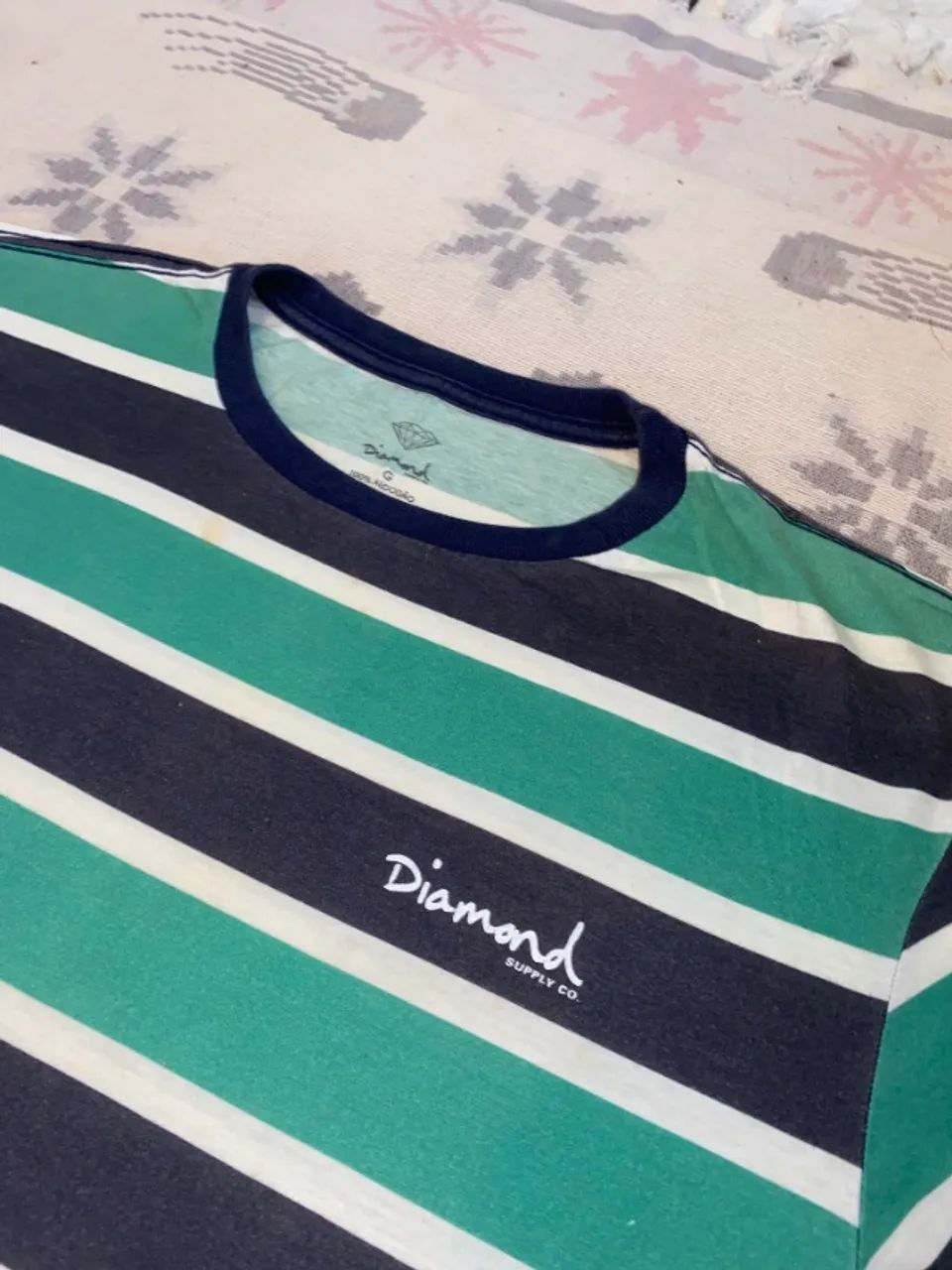 camiseta diamond supply listrada original - Foto 3