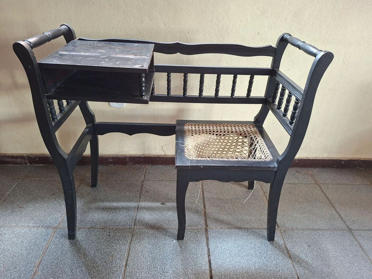Cadeira de telefone antiguidade - Foto 4