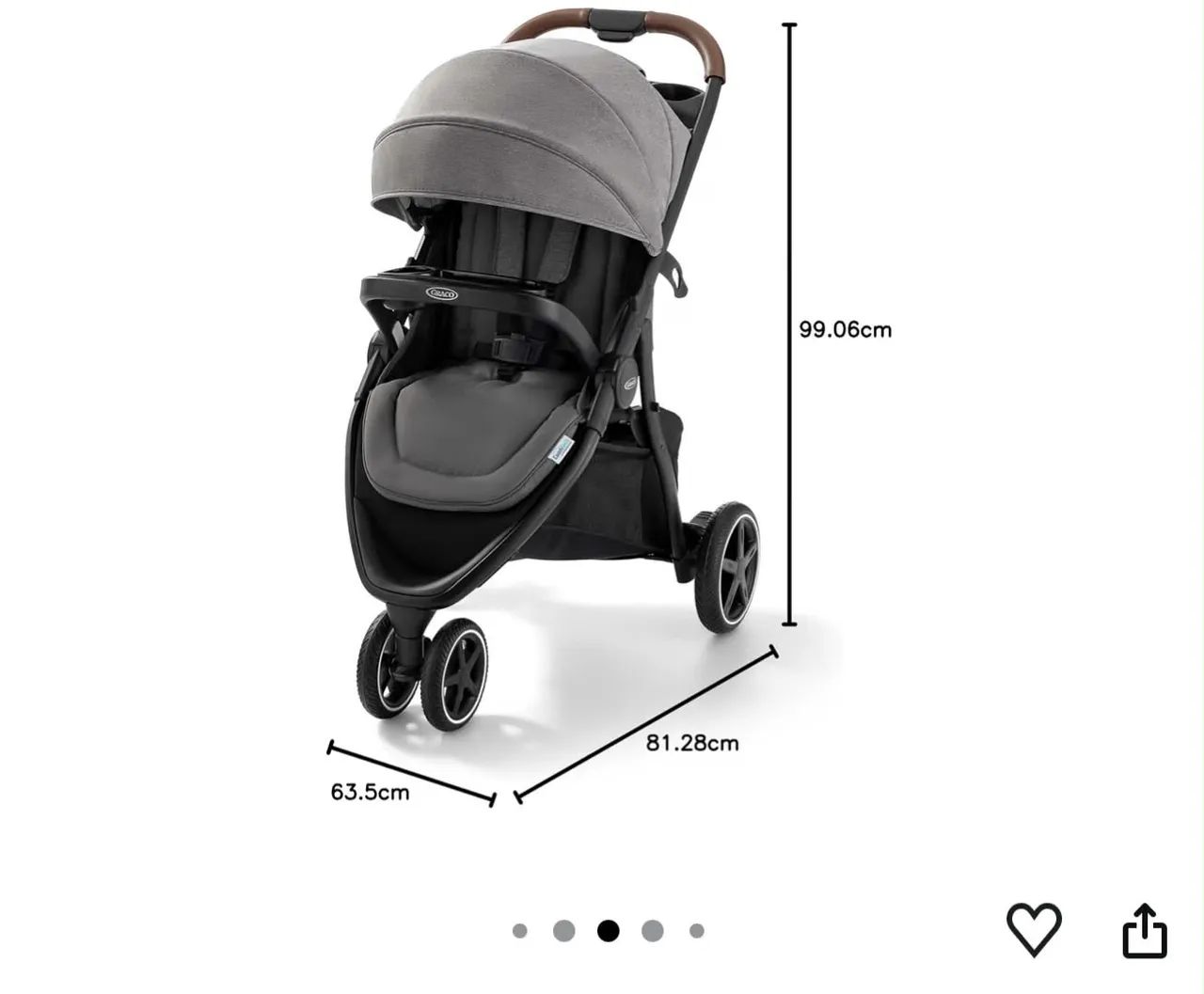 Vendo carrinho de bebê marca GRACO NOVO - Foto 3