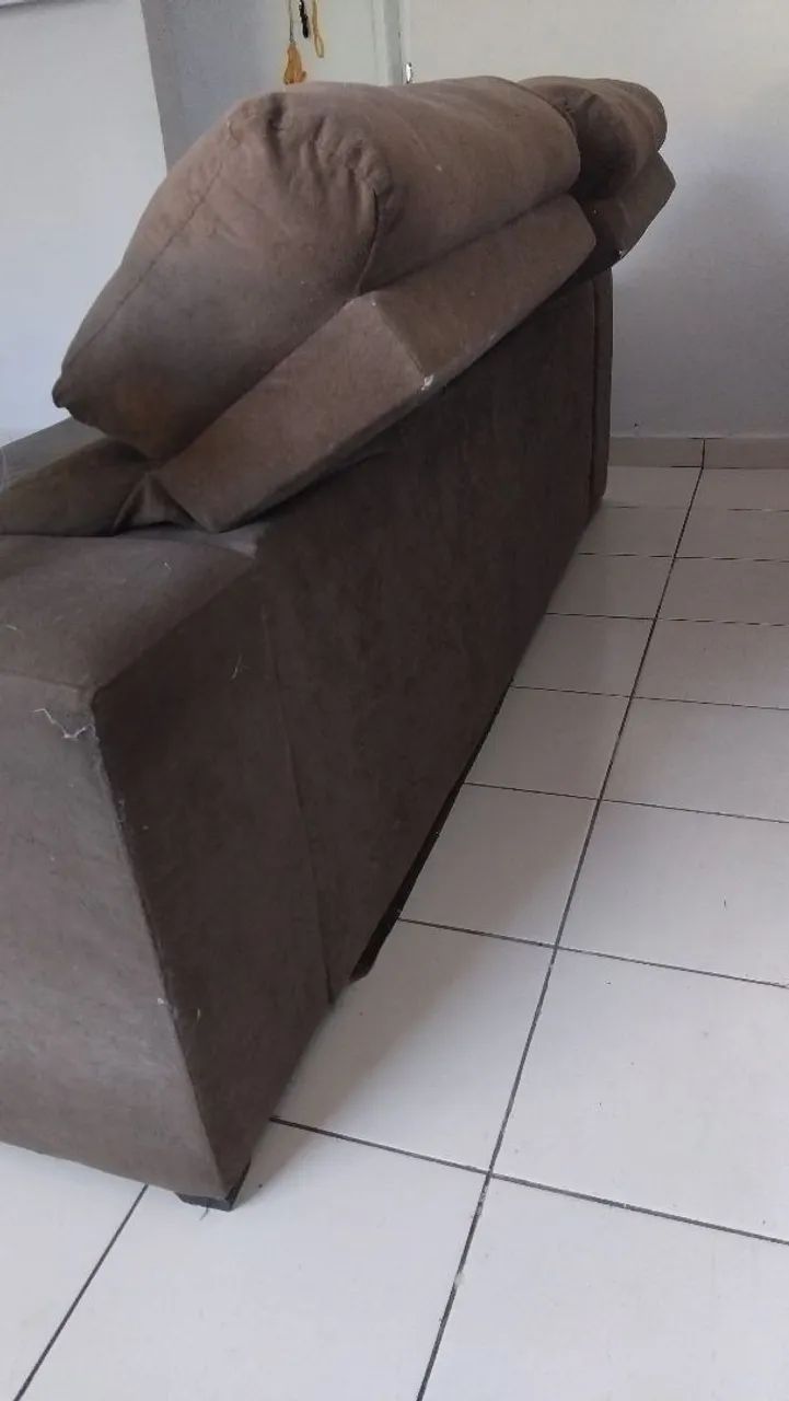 Sofá retrátil tecido suede  - Foto 4