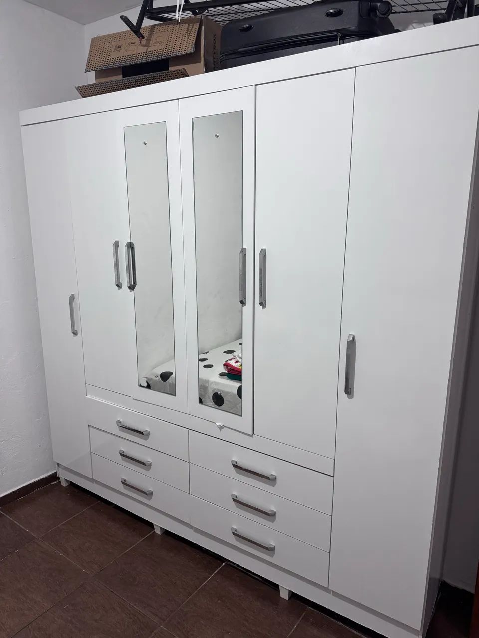 Guarda Roupa Casal com Espelhos e Gavetas - Foto 2