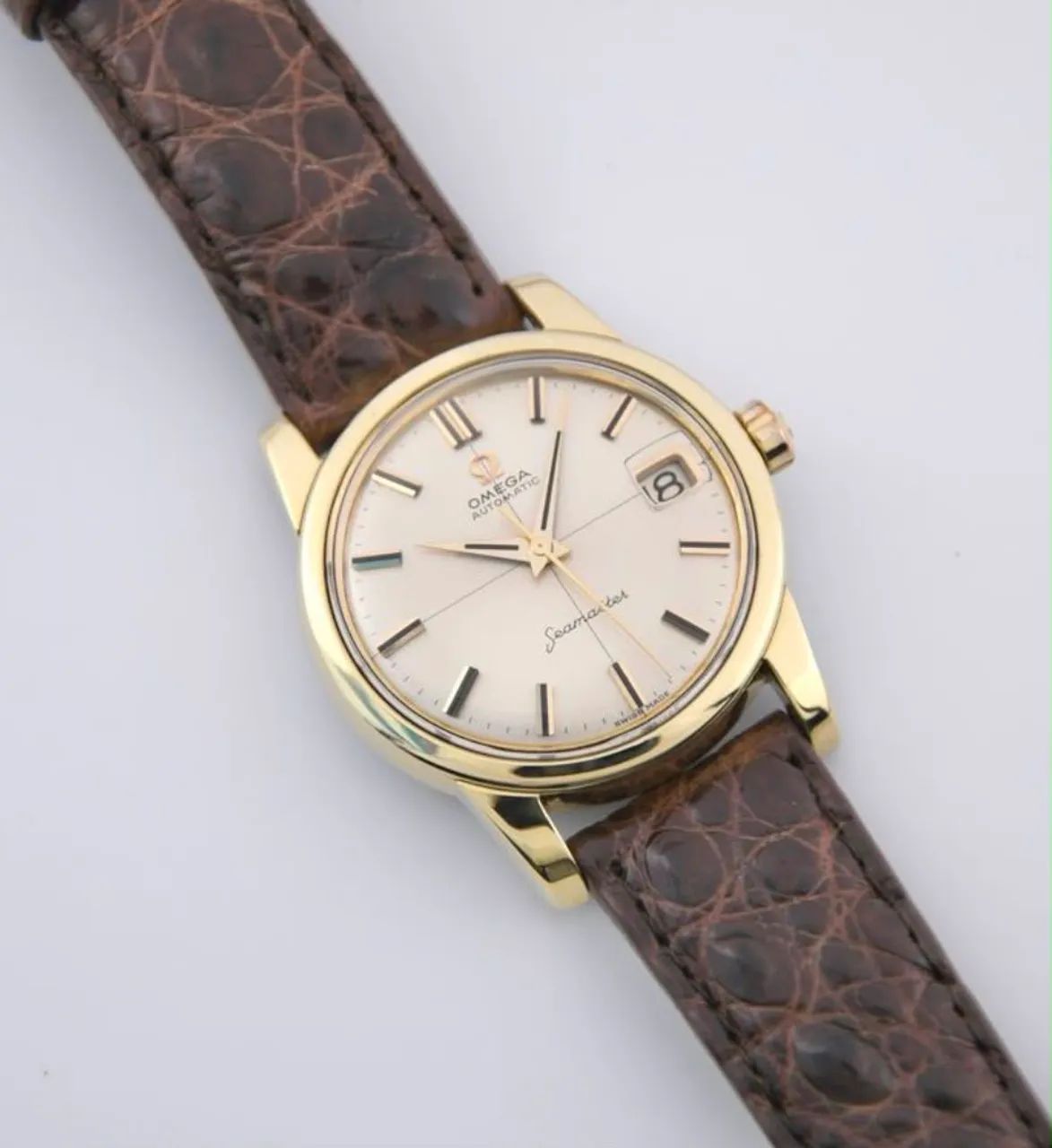 Omega seamaster 1958 automático em ouro - Foto 4