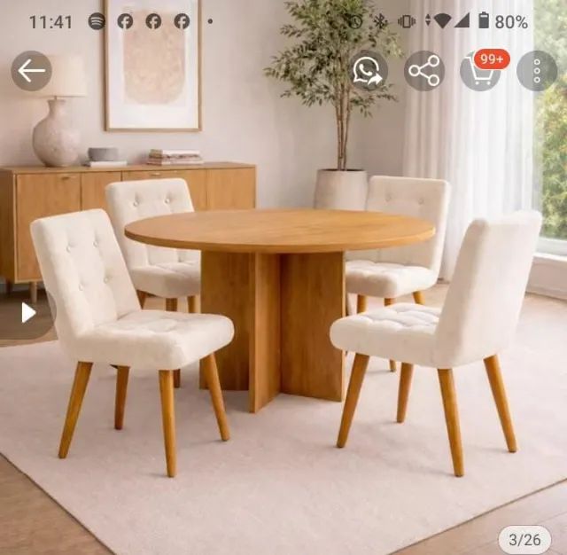 Cadeiras de mesa de jantar 