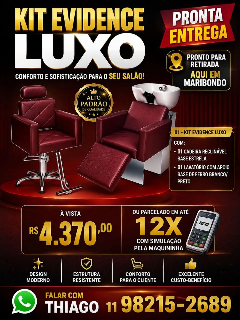 Lavatorio e cadeira 