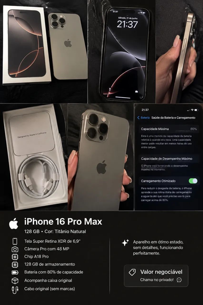Vendo iPhone 16 pro max 