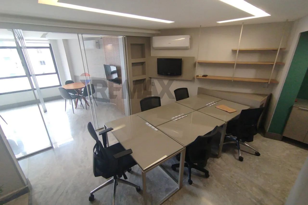 Sala Comercial Mobiliada, Decorada e Climatizada para locação na Praia do Canto
