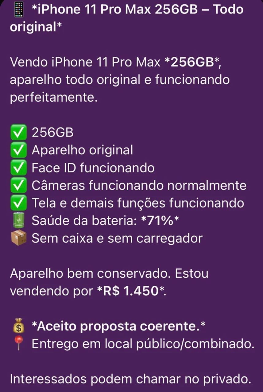 Vende-se iPhone 11 Pro Max  - Foto 3