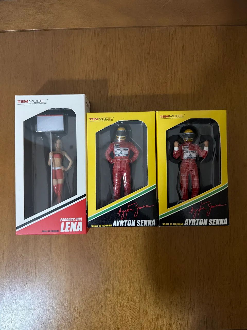 Bonecos Ayrton Senna TSM Model Novos Originais 