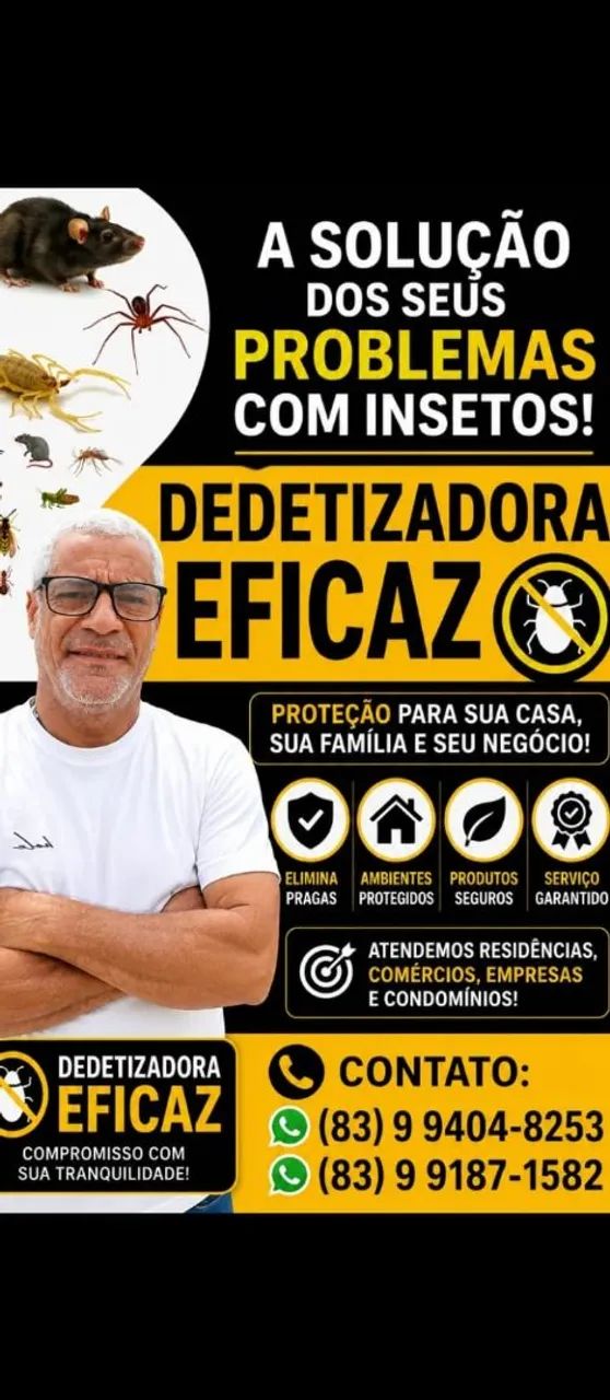 Dedetizadora EFICAZ  saude ambiental 