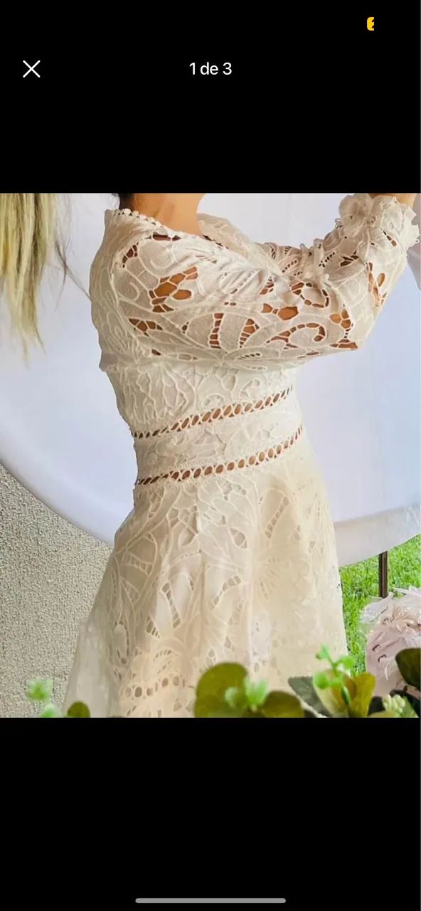 Vestido Mídi Branco Off Griper