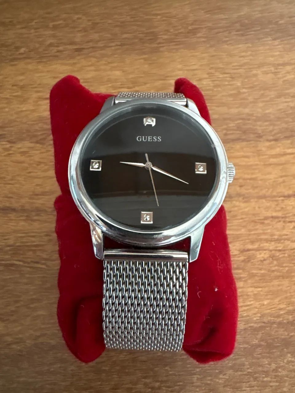 Relogio guess original, revisado jan26/ pulseira aco . Cx 39 mm, quartz