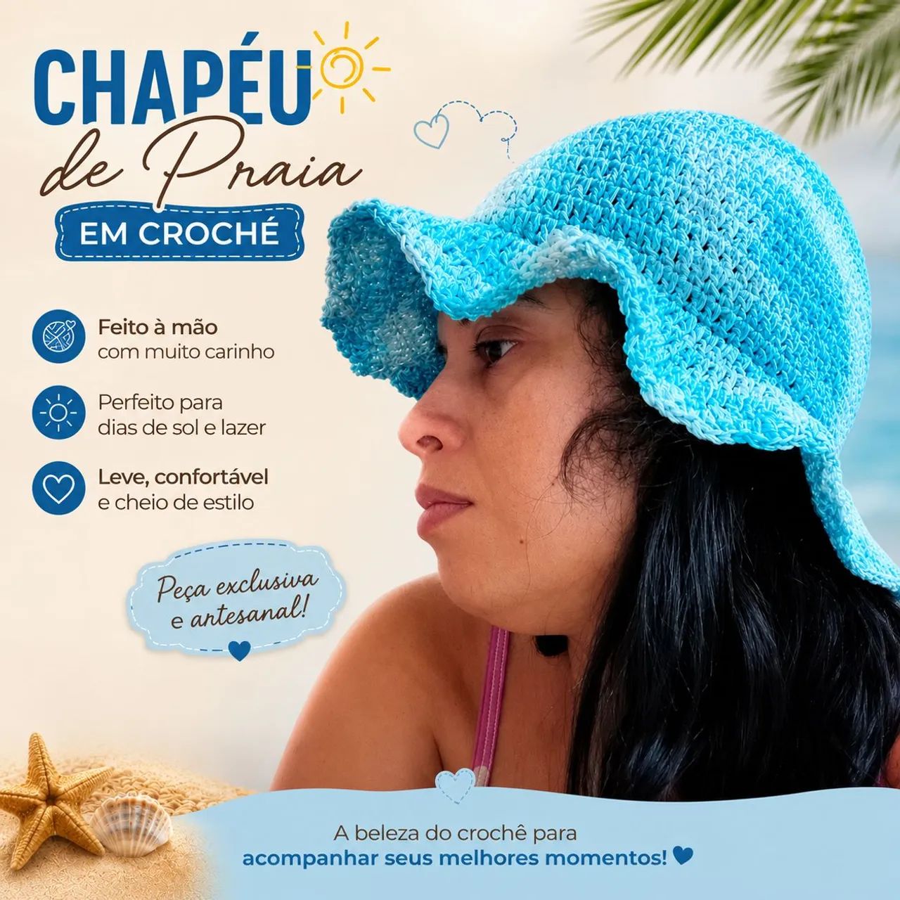 Chapéu em crochê 