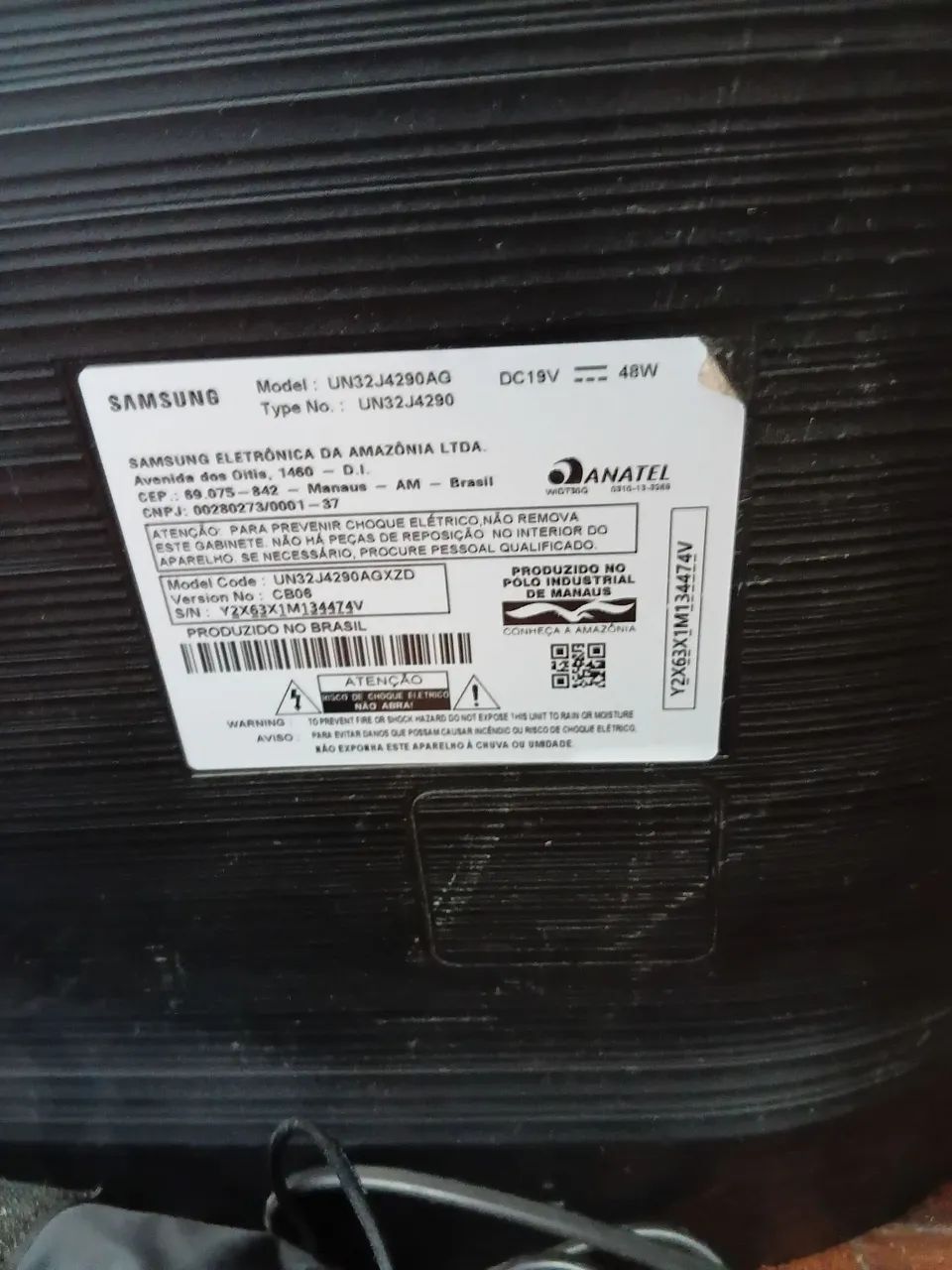 TV Samsung HD 32 polegadas UN32J4290AGXZD