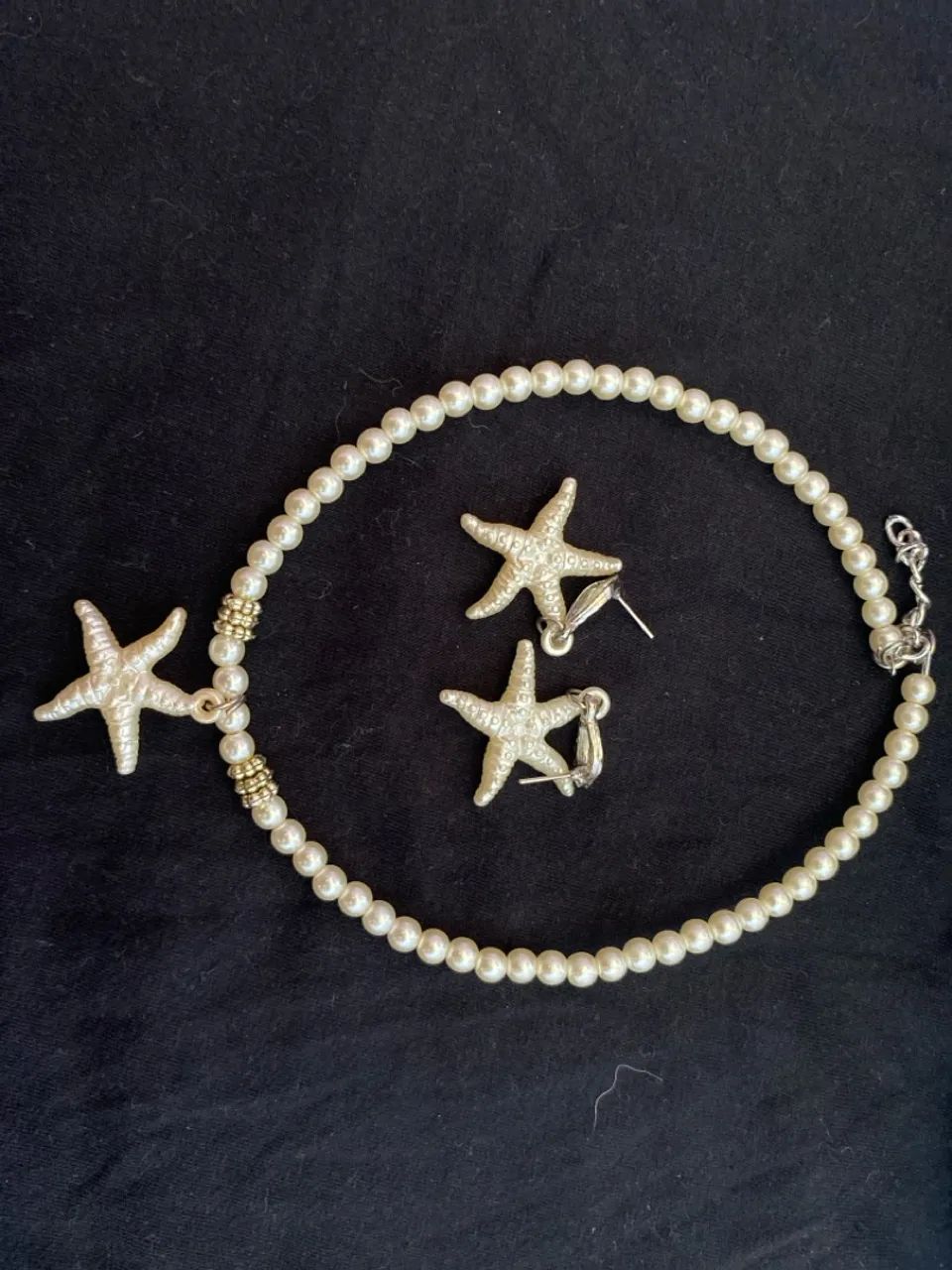brinco e colar de estrela