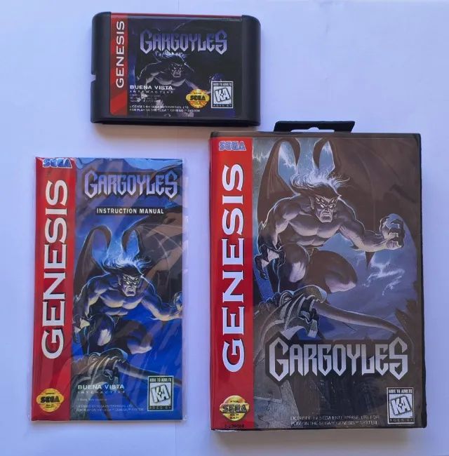 Jogo Gargoyles Mega Drive com Capa e Manual