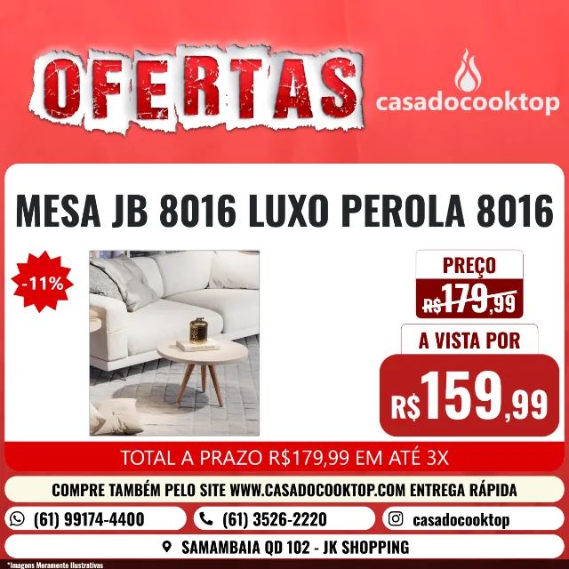 MESA JB 8016 LUXO PEROLA 8016