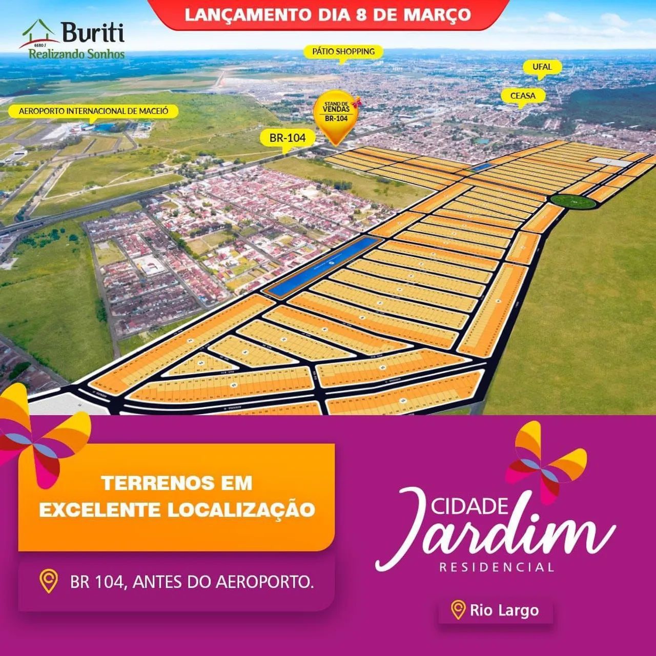 Terreno rio largo da buriti