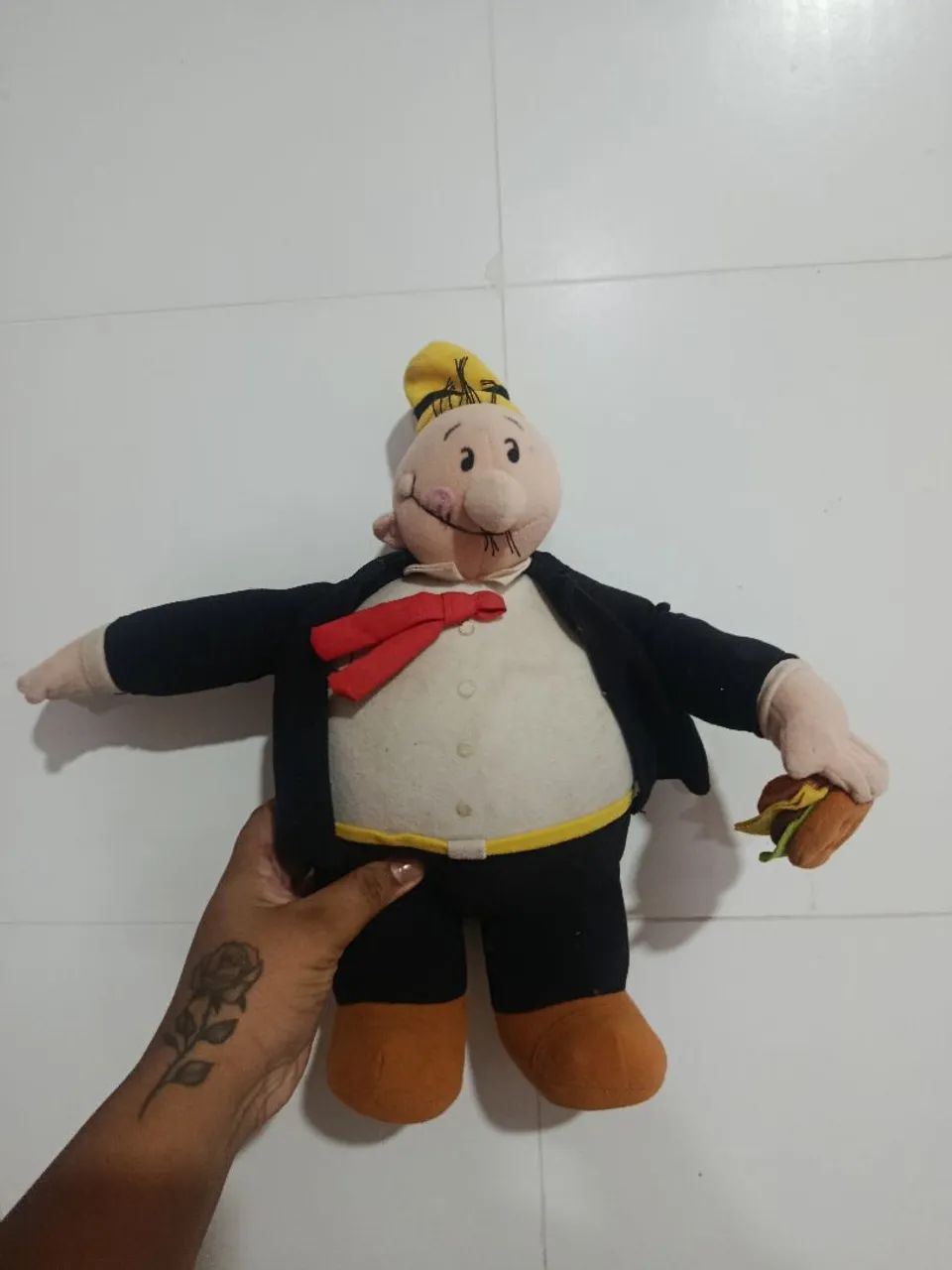 Popeye de Pelúcia Antigo Colecionável 