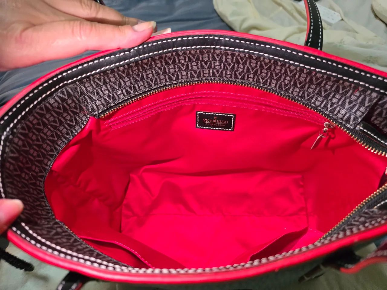 Bolsa Victor Hugo original de couro - Foto 5