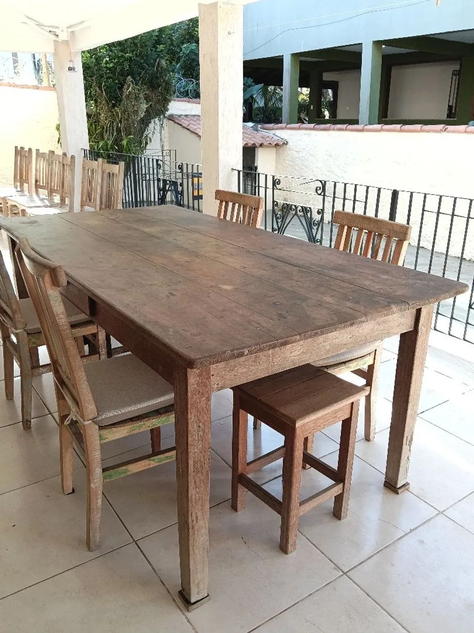 Mesa de madeira de demolição  - Foto 2