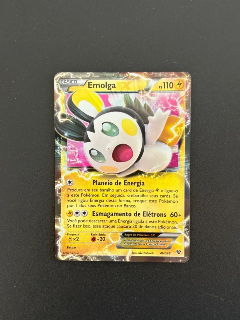 Carta Pokémon Emolga EX 46/146 (2014) | Ótimo estado
