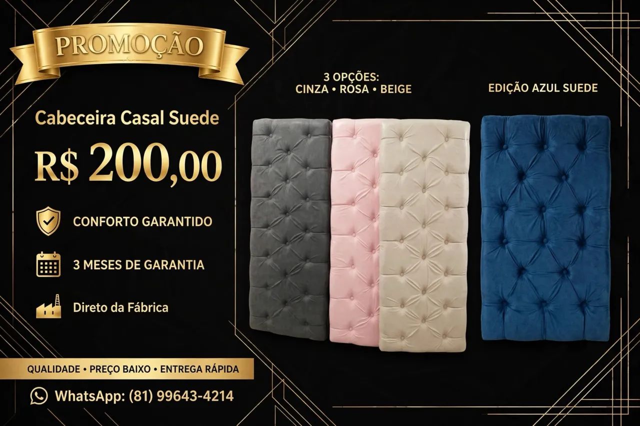 Cabeceira Casal Corino e Suede