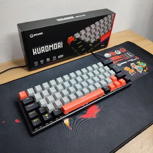 Teclado Mecânico 60% PCYes Kuromori Black Vulcan